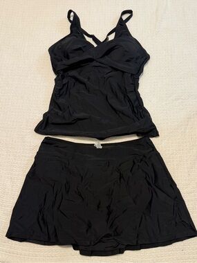 Talisea Women's Black 2 Piece Swim Dress